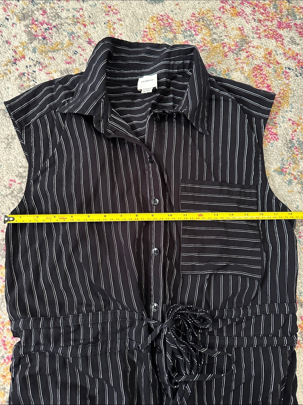 Maeve black and white stripped jumpsuit - Picture 5 of 7